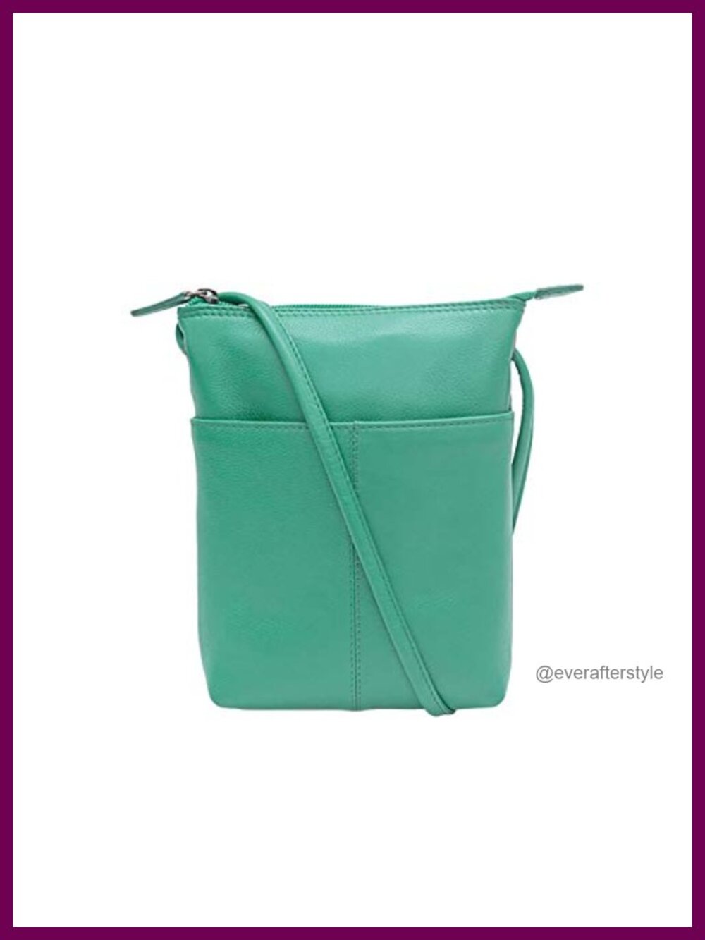 Genuine Leather Mini Crossbody Bag RFID Blocking Adjustable Strap